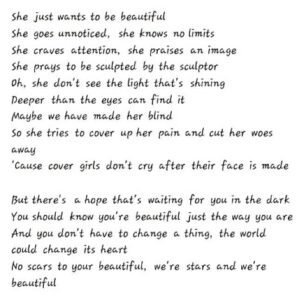 scars to your beautiful lyrics